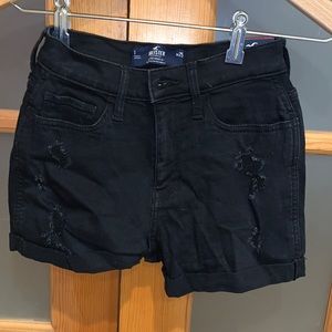 Hollister high rise black shorts